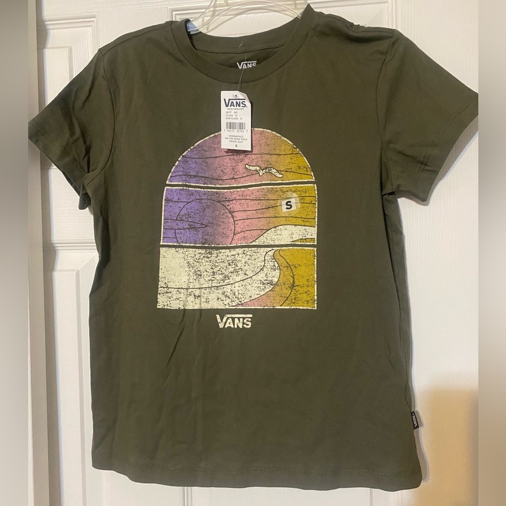 New! Vans On the Road Sunset Graphic Tee in Juniors